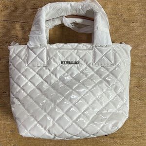 MZ Wallace metro tote deluxe - XS snow lacquer white